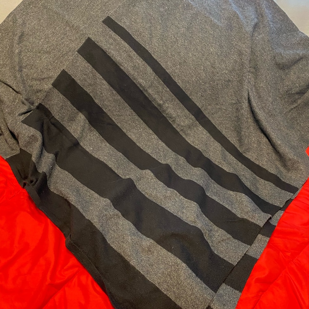 Women's Black and Gray striped ponchos. Size 14/20